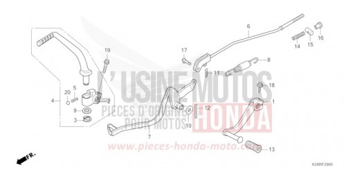 PEDALE CRF125FS de 2025
